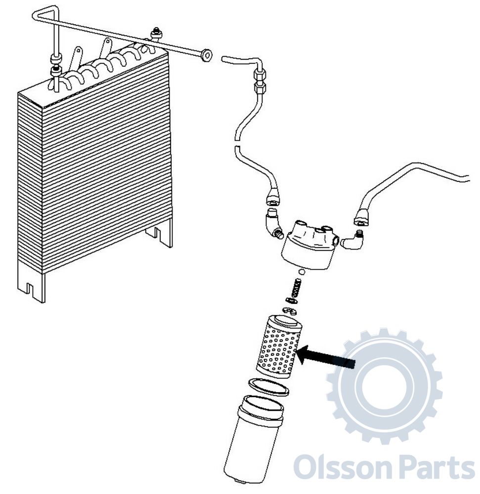 Hydraulic Filter Oil Cooler Multipower Fits Massey Ferguson Mf165 Olsson Parts