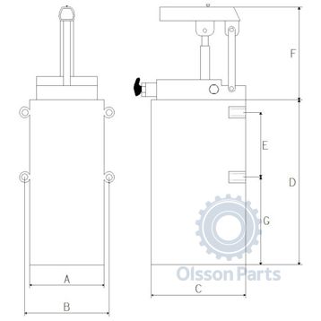 Chief Double-Acting Hand Operated Hydraulic Pump 1.3 Gal. 3/8 NPT 1.51 CID