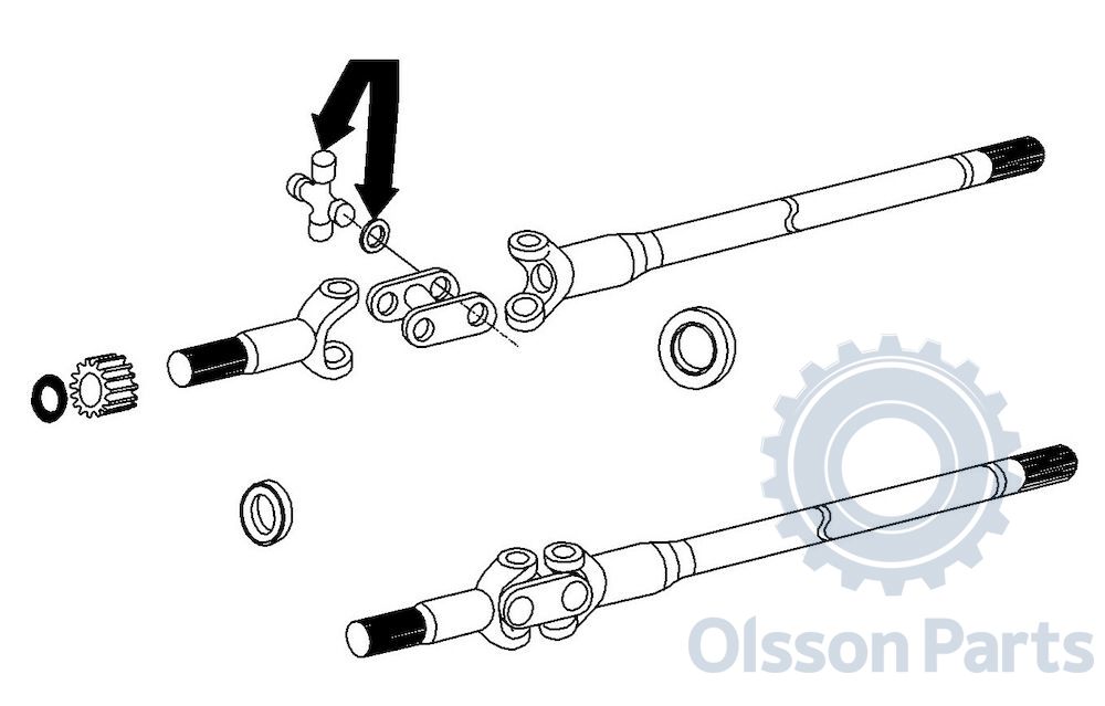 Ristinivel 4WD 27x74,6 mm, voideltava | Olsson Parts